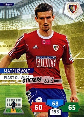 Figurina Matej Ižvolt - T-Mobile Ekstraklasa 2013-2014. Adrenalyn XL - Panini