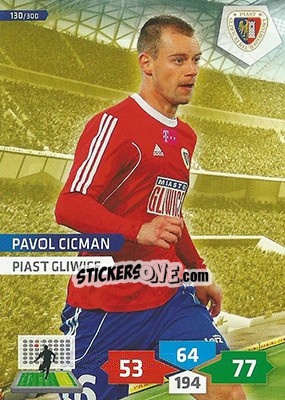 Sticker Pavol Cicman - T-Mobile Ekstraklasa 2013-2014. Adrenalyn XL n. 130 - Panini