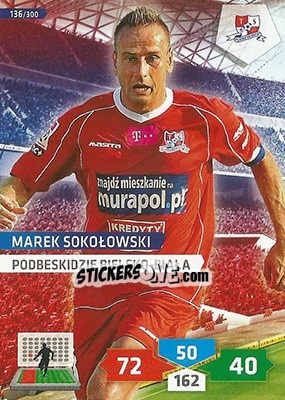 Sticker Marek Sokołowski - T-Mobile Ekstraklasa 2013-2014. Adrenalyn XL - Panini