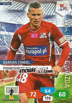 Sticker Damian Chmiel - T-Mobile Ekstraklasa 2013-2014. Adrenalyn XL - Panini