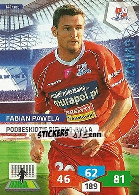 Sticker Fabian Pawela - T-Mobile Ekstraklasa 2013-2014. Adrenalyn XL n. 141 - Panini