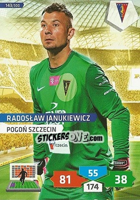 Cromo Radosław Janukiewicz - T-Mobile Ekstraklasa 2013-2014. Adrenalyn XL - Panini