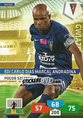 Sticker Edi Carlo Dias Marcal Andradina - T-Mobile Ekstraklasa 2013-2014. Adrenalyn XL n. 147 - Panini