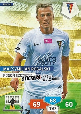 Sticker Maksymilian Rogalski - T-Mobile Ekstraklasa 2013-2014. Adrenalyn XL n. 149 - Panini