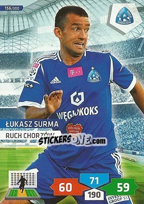 Sticker Lukasz Surma - T-Mobile Ekstraklasa 2013-2014. Adrenalyn XL - Panini