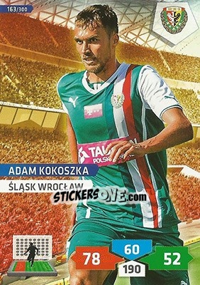 Cromo Adam Kokoszka - T-Mobile Ekstraklasa 2013-2014. Adrenalyn XL - Panini