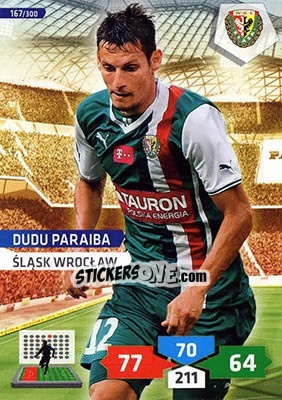 Sticker Dudu Paraíba - T-Mobile Ekstraklasa 2013-2014. Adrenalyn XL n. 167 - Panini