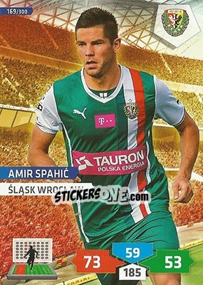 Figurina Amir Spahic - T-Mobile Ekstraklasa 2013-2014. Adrenalyn XL n. 169 - Panini