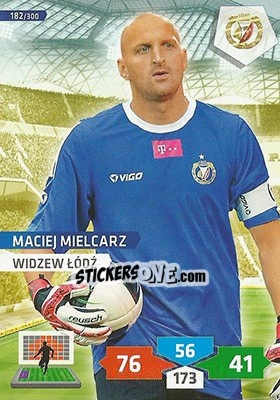 Cromo Maciej Mielcarz - T-Mobile Ekstraklasa 2013-2014. Adrenalyn XL n. 182 - Panini