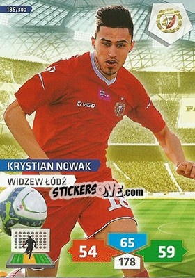 Cromo Krystian Nowak - T-Mobile Ekstraklasa 2013-2014. Adrenalyn XL n. 185 - Panini