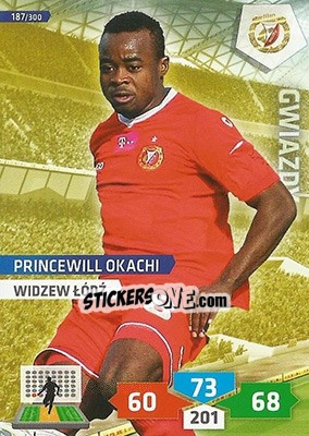 Sticker Princewill Okachi - T-Mobile Ekstraklasa 2013-2014. Adrenalyn XL n. 187 - Panini