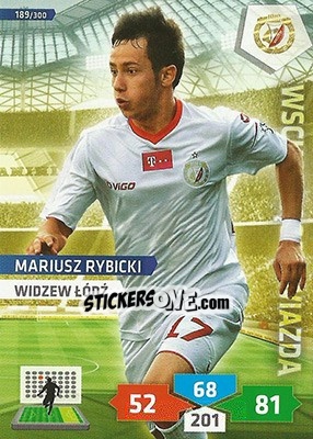 Sticker Mariusz Rybicki - T-Mobile Ekstraklasa 2013-2014. Adrenalyn XL n. 189 - Panini