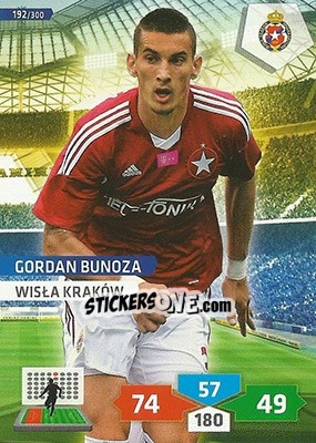 Cromo Gordan Bunoza - T-Mobile Ekstraklasa 2013-2014. Adrenalyn XL - Panini