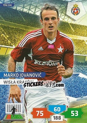 Sticker Marko Jovanovic - T-Mobile Ekstraklasa 2013-2014. Adrenalyn XL n. 196 - Panini