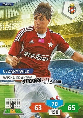 Cromo Cezary Wilk - T-Mobile Ekstraklasa 2013-2014. Adrenalyn XL - Panini