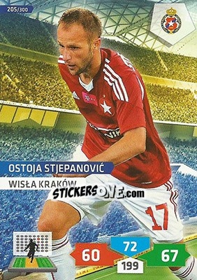 Sticker Ostoja Stjepanovic - T-Mobile Ekstraklasa 2013-2014. Adrenalyn XL n. 205 - Panini