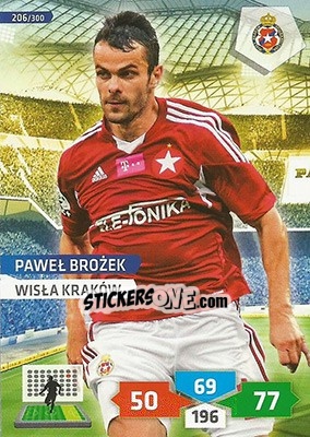 Sticker Paweł Brożek - T-Mobile Ekstraklasa 2013-2014. Adrenalyn XL n. 206 - Panini