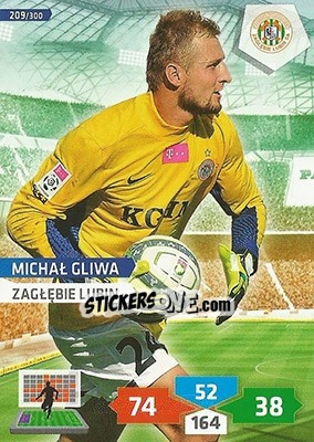 Sticker Michał Gliwa - T-Mobile Ekstraklasa 2013-2014. Adrenalyn XL n. 209 - Panini
