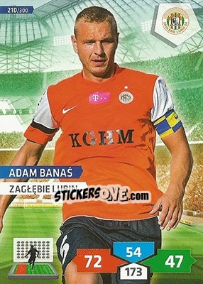 Figurina Adam Banaś - T-Mobile Ekstraklasa 2013-2014. Adrenalyn XL n. 210 - Panini