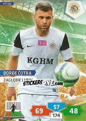 Sticker Ðorde Cotra - T-Mobile Ekstraklasa 2013-2014. Adrenalyn XL - Panini