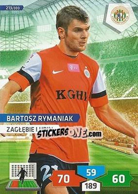 Sticker Bartosz Rymaniak - T-Mobile Ekstraklasa 2013-2014. Adrenalyn XL n. 213 - Panini