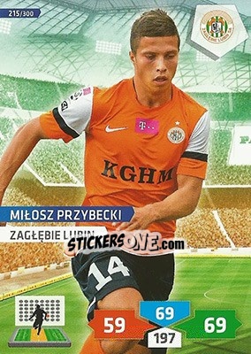 Sticker Miłosz Przybecki - T-Mobile Ekstraklasa 2013-2014. Adrenalyn XL - Panini