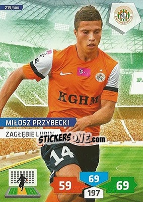 Sticker Miłosz Przybecki - T-Mobile Ekstraklasa 2013-2014. Adrenalyn XL n. 215 - Panini