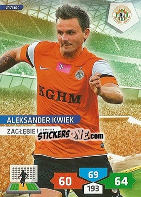 Sticker Aleksander Kwiek - T-Mobile Ekstraklasa 2013-2014. Adrenalyn XL n. 217 - Panini