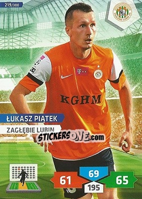 Cromo Lukasz Piątek - T-Mobile Ekstraklasa 2013-2014. Adrenalyn XL n. 219 - Panini