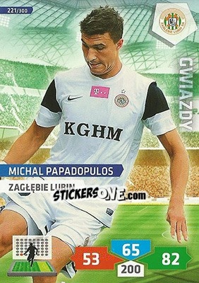 Sticker Michal Papadopulos - T-Mobile Ekstraklasa 2013-2014. Adrenalyn XL n. 221 - Panini