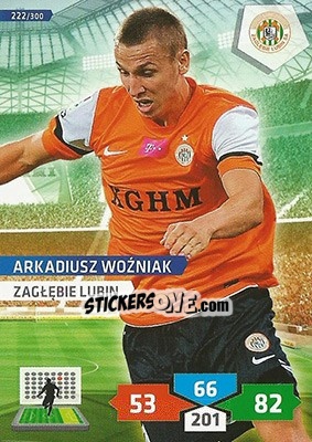 Sticker Arkadiusz Woźniak - T-Mobile Ekstraklasa 2013-2014. Adrenalyn XL n. 222 - Panini