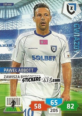 Sticker Paweł Abbott - T-Mobile Ekstraklasa 2013-2014. Adrenalyn XL n. 231 - Panini