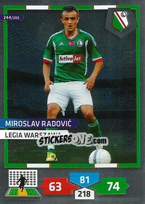 Sticker Miroslav Radovic - T-Mobile Ekstraklasa 2013-2014. Adrenalyn XL - Panini