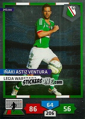 Sticker Iñaki Astiz Ventura - T-Mobile Ekstraklasa 2013-2014. Adrenalyn XL n. 245 - Panini