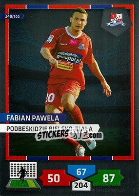 Figurina Fabian Pawela - T-Mobile Ekstraklasa 2013-2014. Adrenalyn XL - Panini