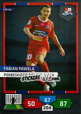 Sticker Fabian Pawela - T-Mobile Ekstraklasa 2013-2014. Adrenalyn XL n. 249 - Panini