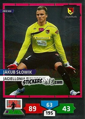 Sticker Jakub Słowik - T-Mobile Ekstraklasa 2013-2014. Adrenalyn XL n. 263 - Panini