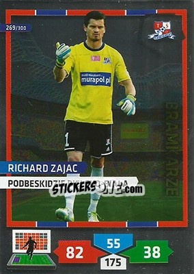 Sticker Richard Zajac - T-Mobile Ekstraklasa 2013-2014. Adrenalyn XL n. 269 - Panini