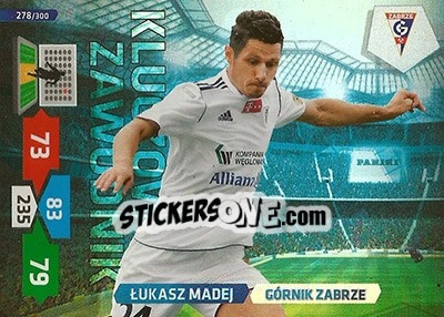 Sticker Lukasz Madej - T-Mobile Ekstraklasa 2013-2014. Adrenalyn XL n. 278 - Panini