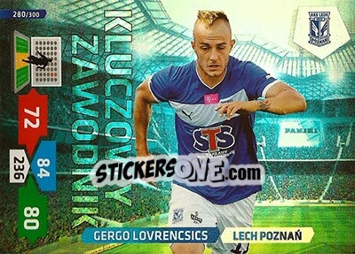 Figurina Gergő Lovrencsics - T-Mobile Ekstraklasa 2013-2014. Adrenalyn XL - Panini