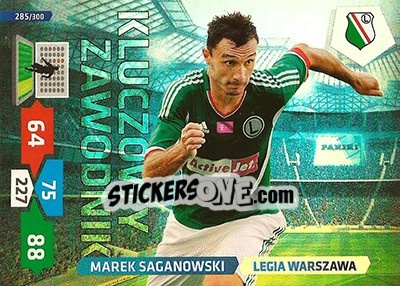 Cromo Marek Saganowski - T-Mobile Ekstraklasa 2013-2014. Adrenalyn XL n. 285 - Panini