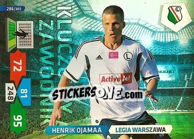 Sticker Henrik Ojamaa - T-Mobile Ekstraklasa 2013-2014. Adrenalyn XL n. 286 - Panini