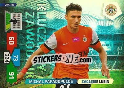 Sticker Michal Papadopulos - T-Mobile Ekstraklasa 2013-2014. Adrenalyn XL n. 294 - Panini
