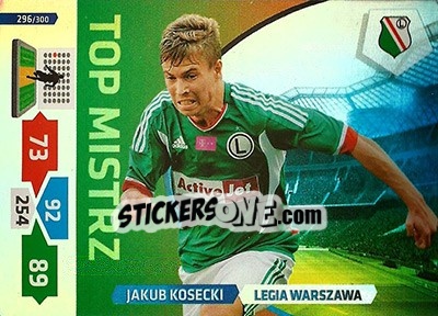 Sticker Jakub Kosecki - T-Mobile Ekstraklasa 2013-2014. Adrenalyn XL n. 296 - Panini