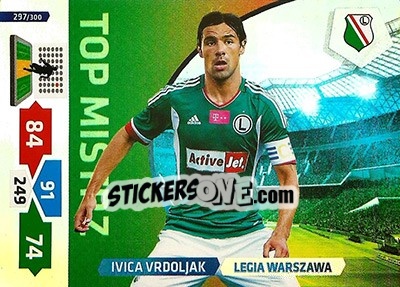 Sticker Ivica Vrdoljak - T-Mobile Ekstraklasa 2013-2014. Adrenalyn XL n. 297 - Panini