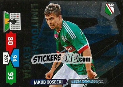 Sticker Jakub Kosecki - T-Mobile Ekstraklasa 2013-2014. Adrenalyn XL n. LE-JK - Panini