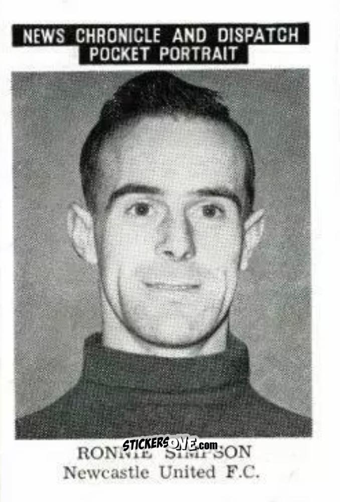 Cromo Ronnie Simpson - Newcastle United 1955
 n. 9 - News Chronicle
