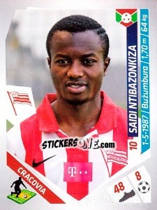 Sticker Ntibazonkiza - Ekstraklasa 2013-2014 n. 33 - Panini