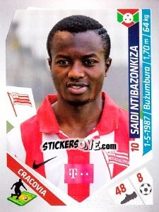 Cromo Ntibazonkiza - Ekstraklasa 2013-2014 - Panini