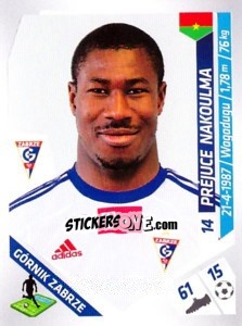 Sticker Nakoulma - Ekstraklasa 2013-2014 n. 57 - Panini